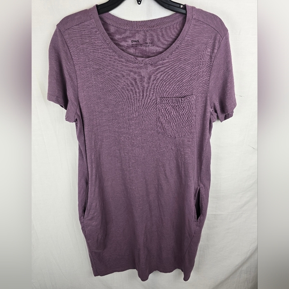 Pact Purple Women's TShirt Dress With Pockets Sz M - Picture 1 of 9